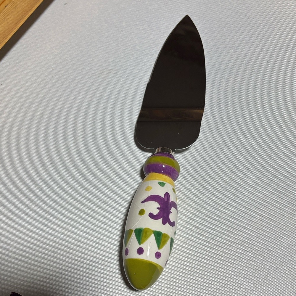 Decorative Flatware with Purple and Green Accents